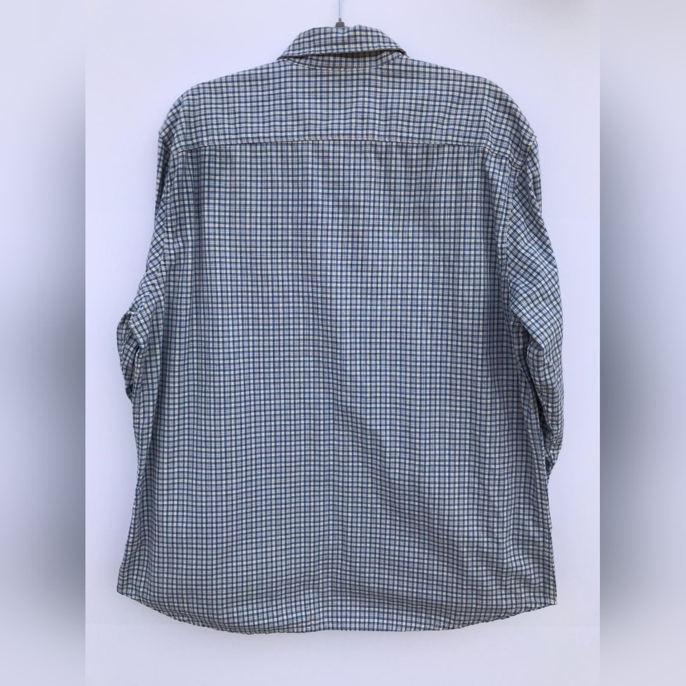 Wrangler Western Plaid Shirt XL Blue Long Sleeve Button Up Cowboy Workwear - Picture 2 of 11